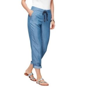 Talbots Summer Twill Slim Leg Crop Pants 20WP